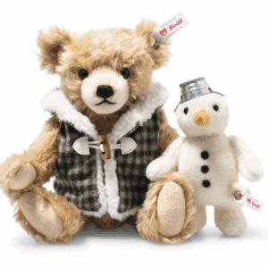 STEIFF - TEDDY AVEC BONHOMME DE NEIGE